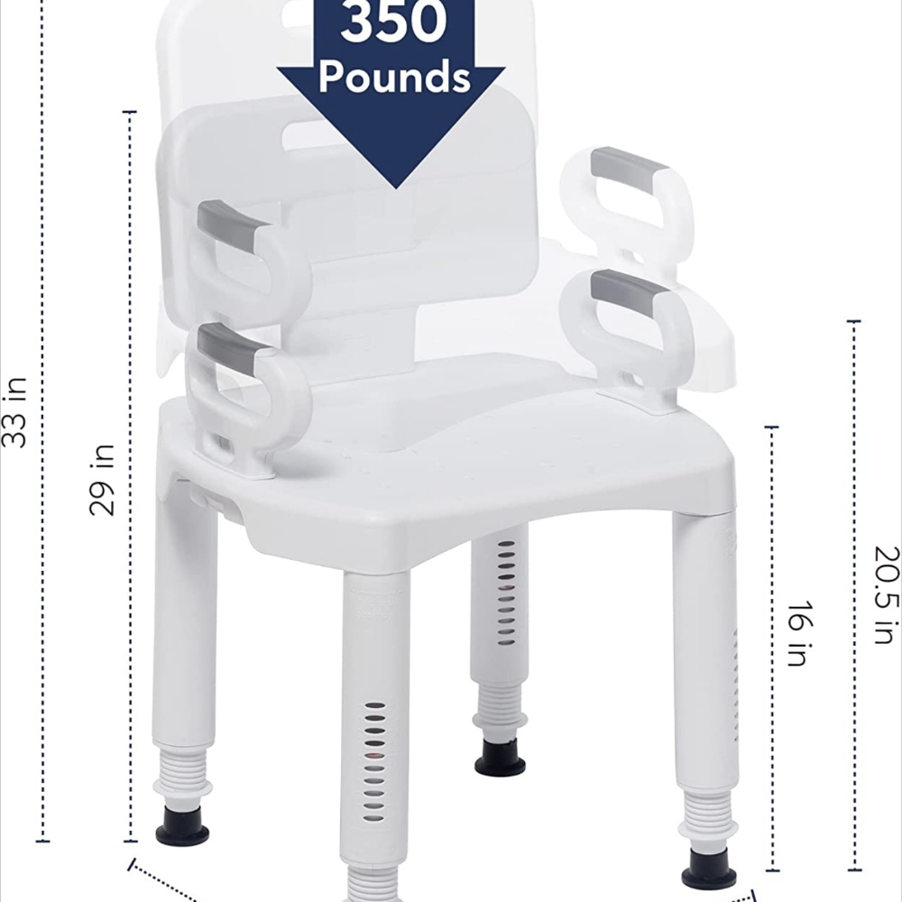 Shower chair with back